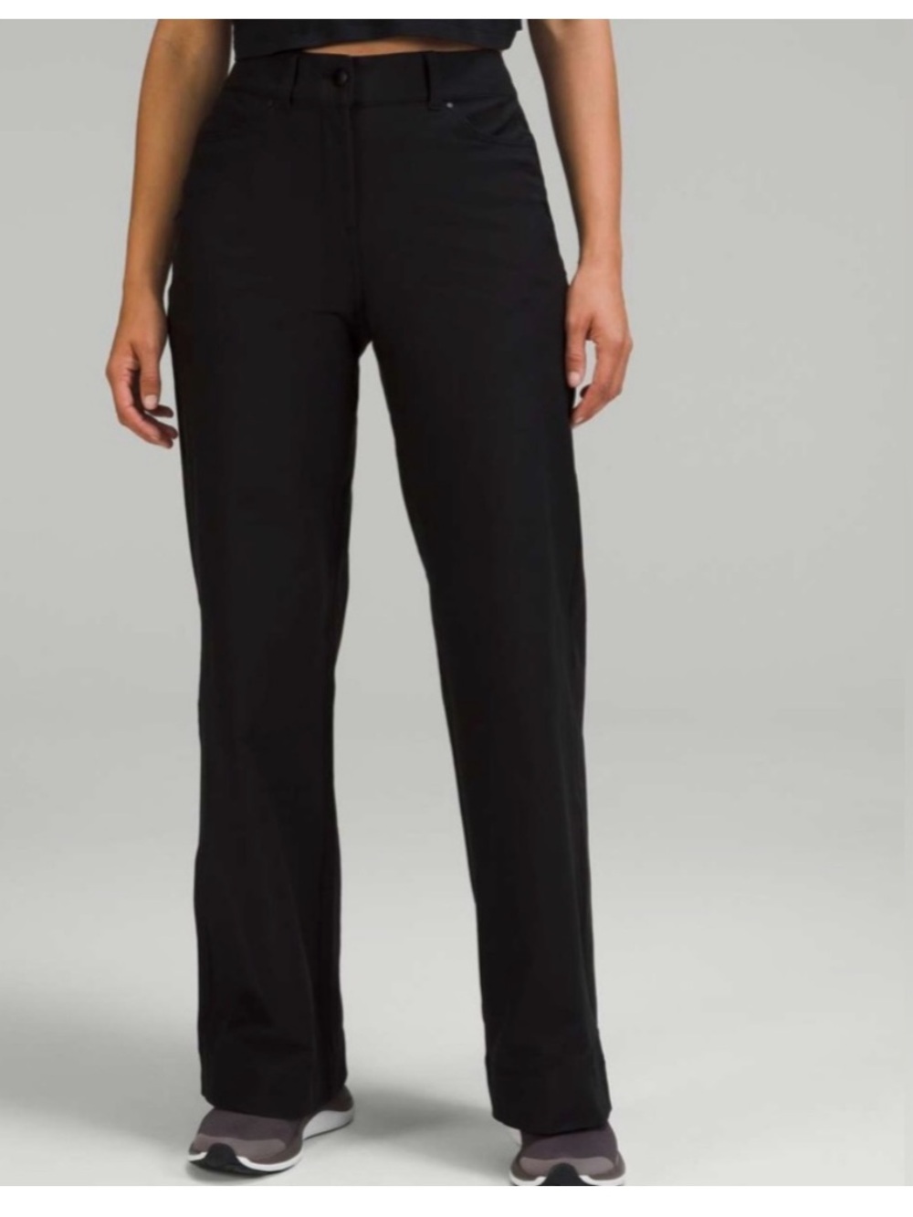 Lululemon City Sleek 5 Pocket Wide-Leg
High-Rise Pant *Light Utilitech Black 27